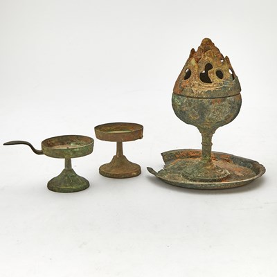 Lot 50 - Three Chinese Archaic Bronze Articles