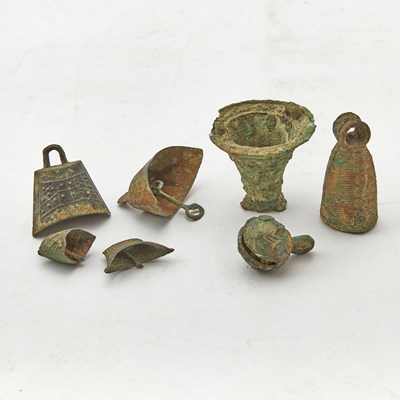 Lot 575 - Seven Small Chinese Bronze Bells