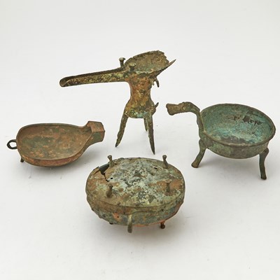 Lot 54 - Four Chinese Archaic Bronze Vessels