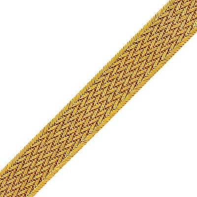 Lot 1016 - Braided GoldMesh Bracelet