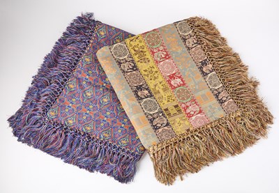 Lot 384 - Two Japanese Silk Woven Tatsumura Shawls