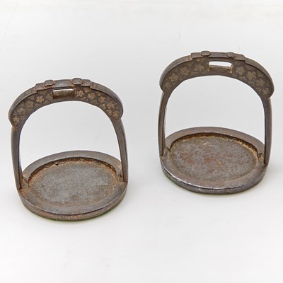 Lot 805 - A Pair of Bronze Stirrups