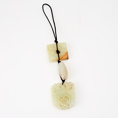 Lot 22 - A Chinese Jade Butterfly Pendant