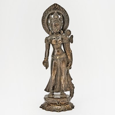 Lot 715 - A Nepalese Bronze Figure of Tara