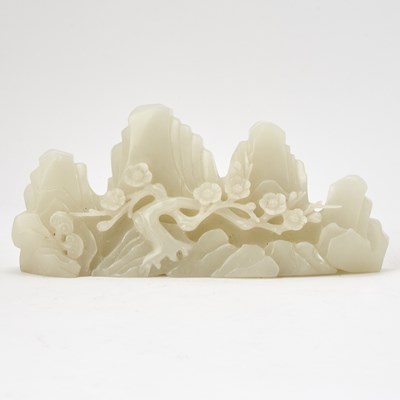 Lot 27 - A Chinese White Jade Brushrest