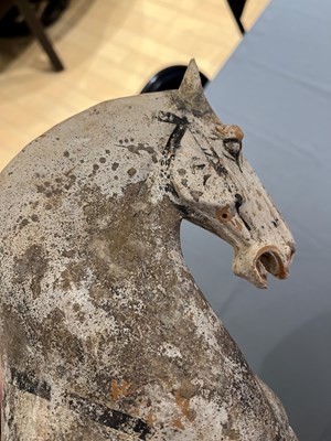 Lot 163 - A Chinese Painted Pottery Figure of a Horse