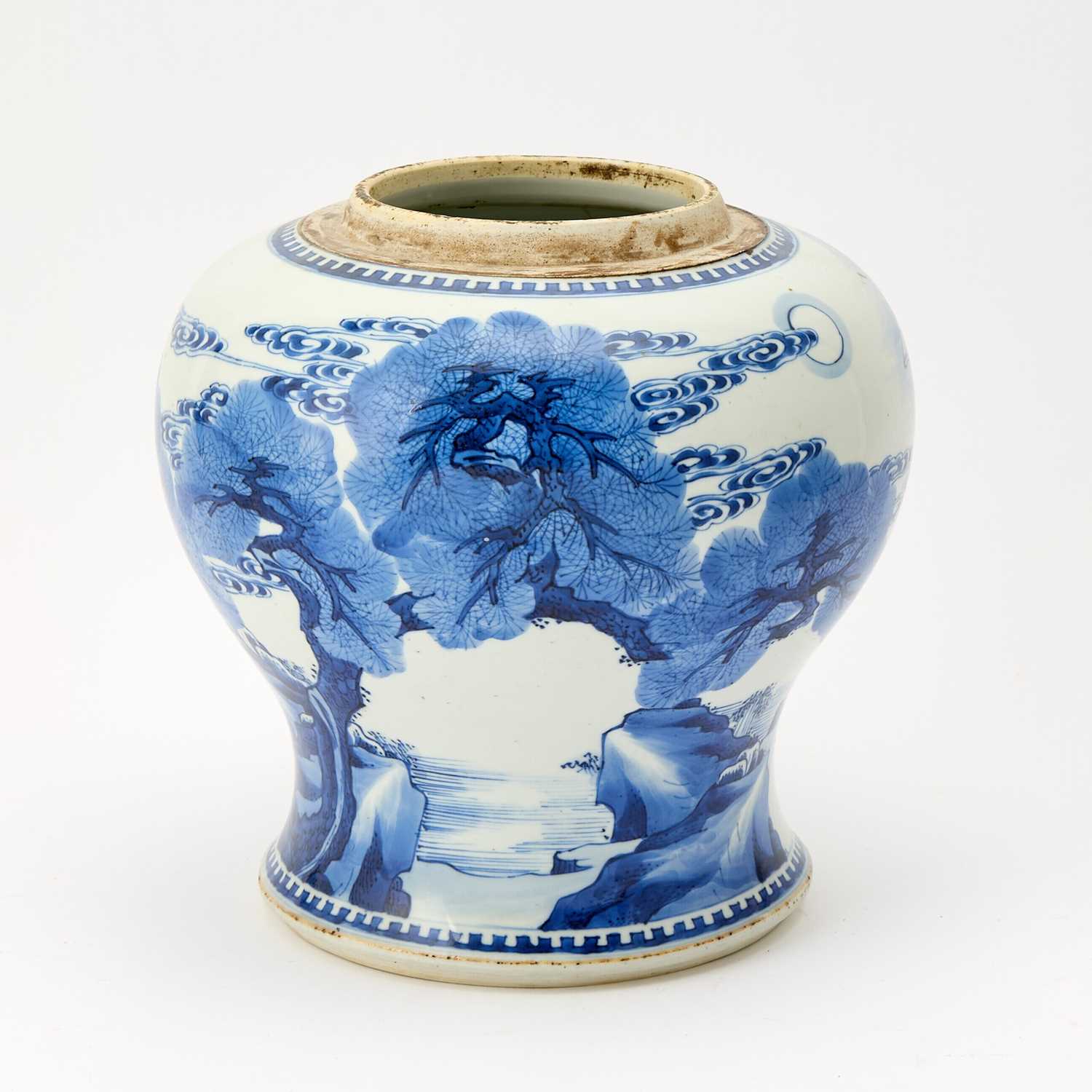 Lot 191 - A Chinese Blue and White Porcelain Baluster Jar