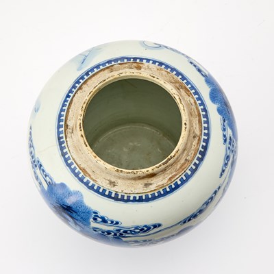 Lot 191 - A Chinese Blue and White Porcelain Baluster Jar