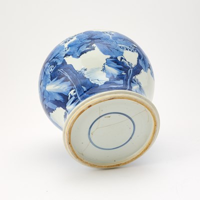 Lot 191 - A Chinese Blue and White Porcelain Baluster Jar