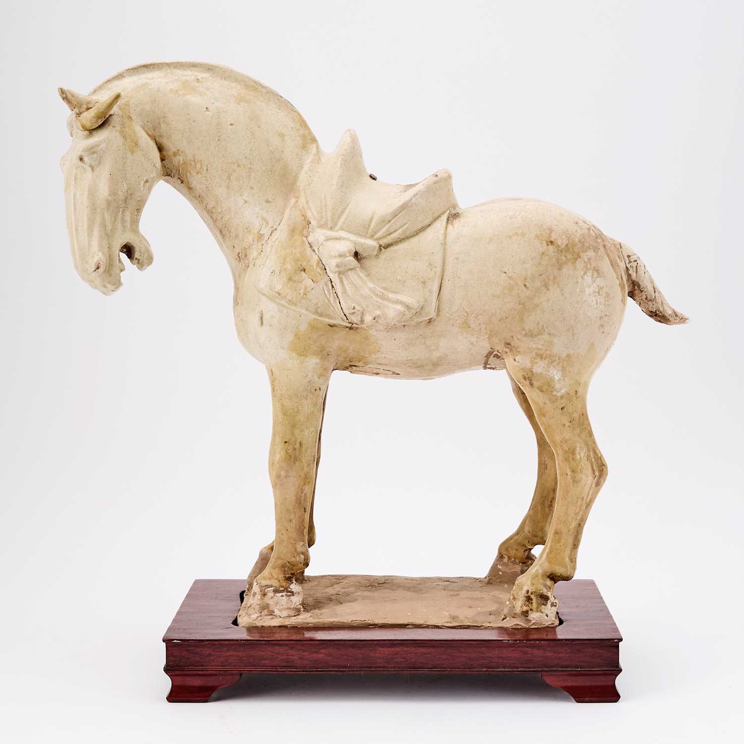 Lot 167 - A Chinese Straw Glazed Pottery Figure of a Horse