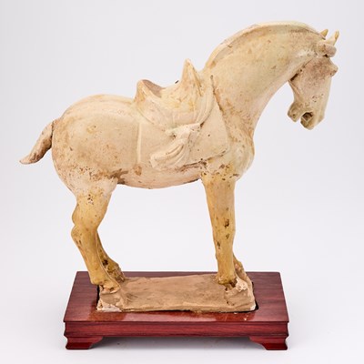 Lot 167 - A Chinese Straw Glazed Pottery Figure of a Horse