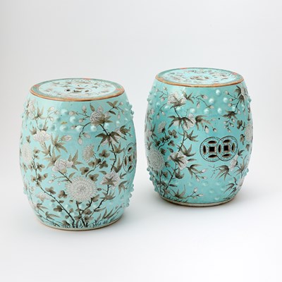 Lot 661 - A Pair of Miniature Chinese Dayazhai Garden Stools