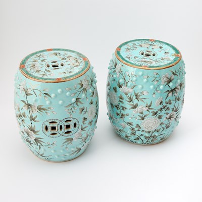 Lot 661 - A Pair of Miniature Chinese Dayazhai Garden Stools