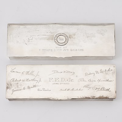 Lot 143 - Horse Racing Interest: Two American Sterling Silver Table Cigarette Boxes