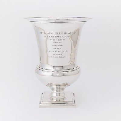 Lot 145 - Horse Racing Interest: Tiffany & Co. Sterling Silver Vase