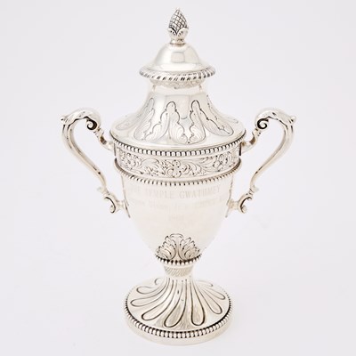 Lot 144 - Horse Racing Interest: American Sterling Silver Covered Cup