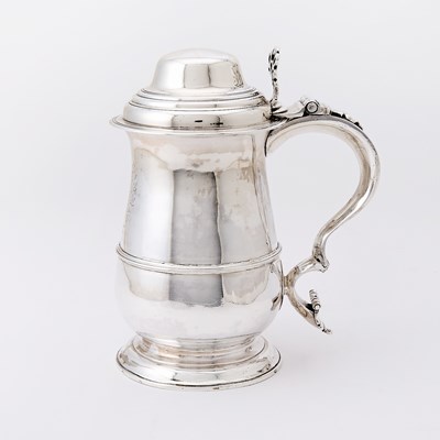 Lot 151 - Horse Racing Interest: George III Sterling Silver Covered Tankard