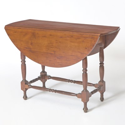 Lot 168 - William and Mary Cherry and Maple Drop-Leaf Table