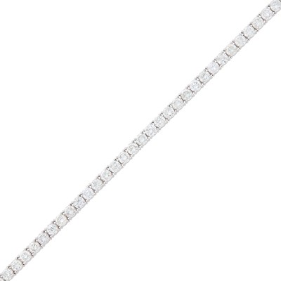 Lot 1072 - White Gold and Diamond Bracelet