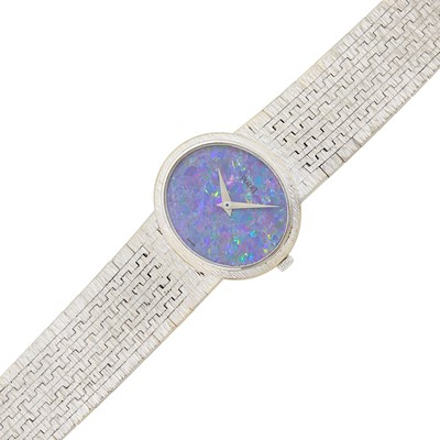 Lot 1059 - Piaget White Gold and Opal Wristwatch