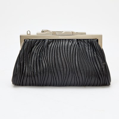 Lot 1153 - Cartier Black Leather Panther Clutch
