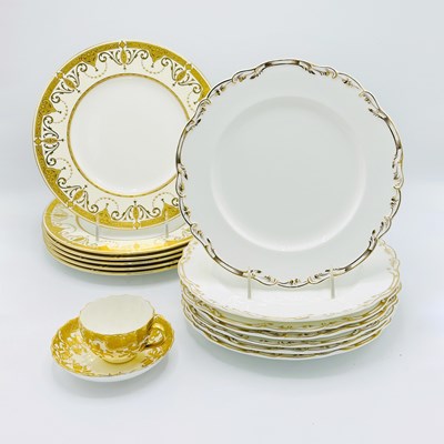Lot 1044 - Group of English Gilt-Decorated Porcelain Tableware