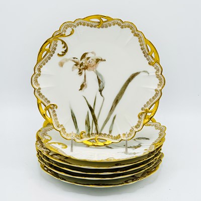 Lot 1180 - Set of Twelve Haviland Limoges "Feu de Four" Porcelain Plates