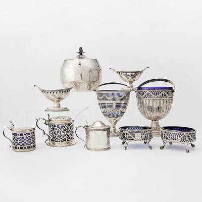 Lot 678 - Group of George III and Victorian Sterling Silver Table Articles