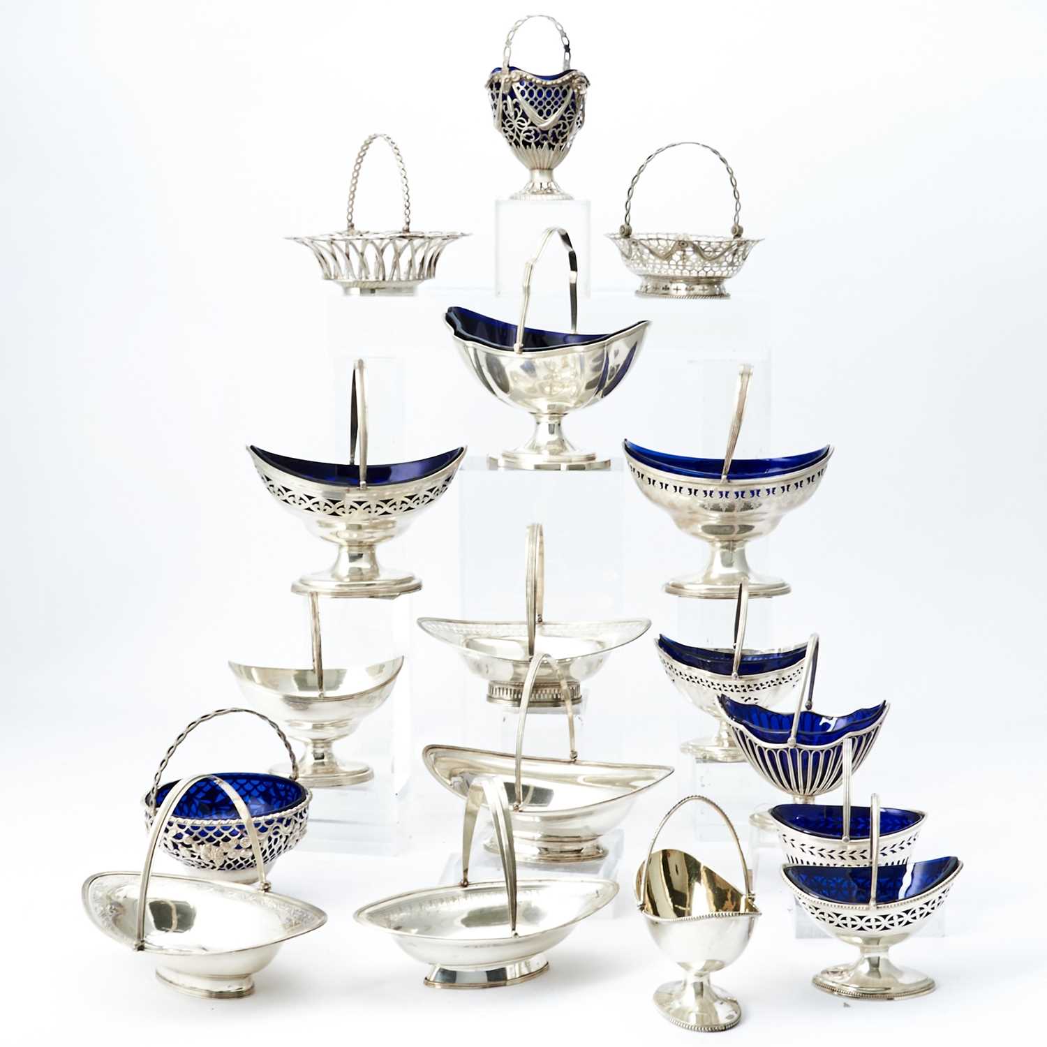 Lot 87 - Group of English Sterling Silver Sugar Baskets