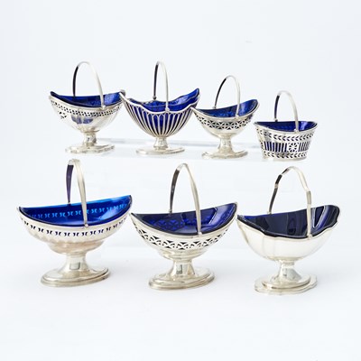 Lot 87 - Group of English Sterling Silver Sugar Baskets