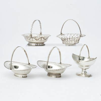 Lot 87 - Group of English Sterling Silver Sugar Baskets