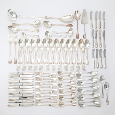 Lot 682 - Christofle Silver Plated 'Perles' Pattern Flatware Service