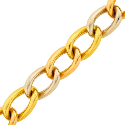 Lot 1105 - Tricolor Gold Link Bracelet