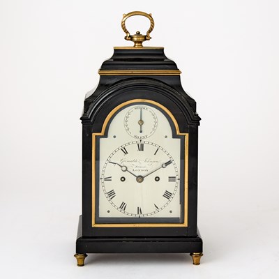 Lot 515 - Regency Brass Mounted Ebonized Wood Bracket Clock