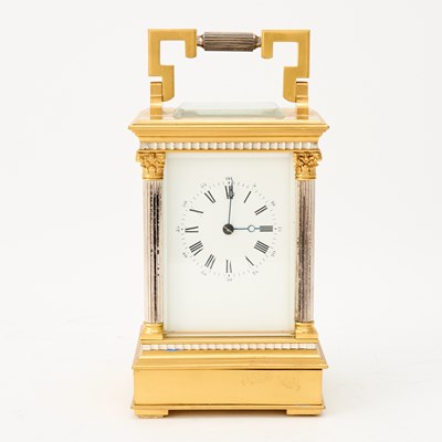 Lot 396 - Napoleon III Brass Carriage Clock