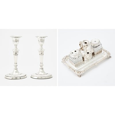 Lot 126 - George III Sterling Silver Inkstand