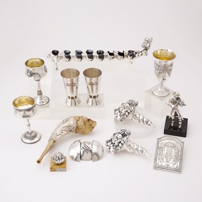 Lot 687 - Group of Silver and Silver Plated Judaica