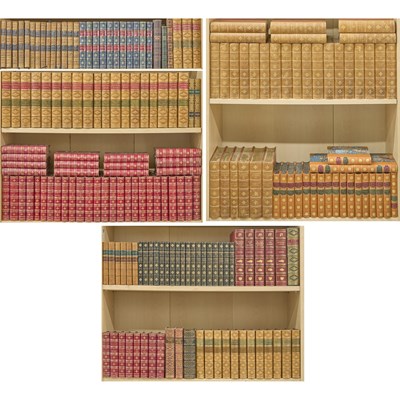 Lot 93 - A library of attractive leather-bound sets of literary classics