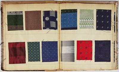 Lot 280 - An album of French art deco patterned silk fabric samples
