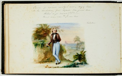 Lot 263 - A curious 19th-century French illustrated manuscript transcribing two lovers' letters