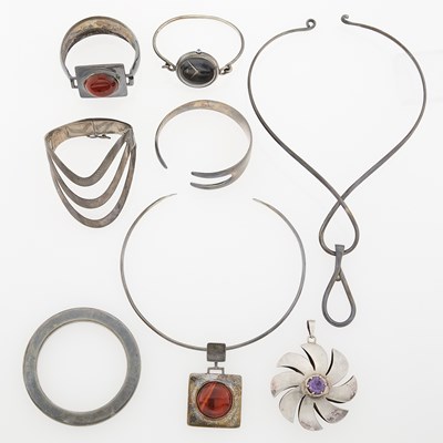 Lot 255 - Group of Silver and Metal Jewelry