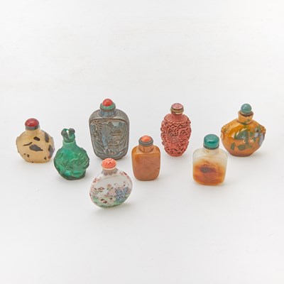 Lot 6 - A Group of Eight Chinese Snuff Bottles