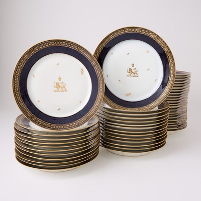 Lot 409 - Sèvres Porcelain Imperial Partial Dinner Service