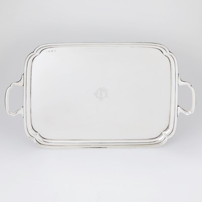 Lot 140 - English Sterling Silver Two Handled Tray