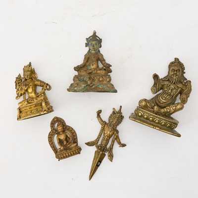 Lot 722 - A Group of Chinese and Himalayan Copper Alloy Icons