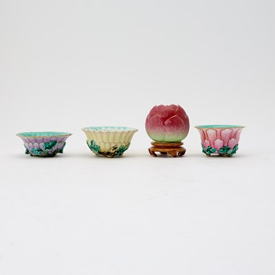 Lot 218 - Four Chinese Famille Rose Porcelain Cups