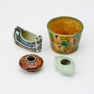 Lot 619 - A Group of Four Glazed Porcelain Articles