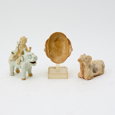 Lot 617 - A Group of Three Chinese Pottery Articles