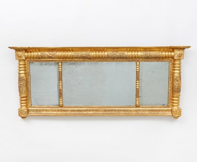 Lot 157 - Regency Style Carved Giltwood Horizontal Mirror