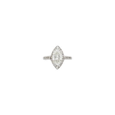 Lot 1036 - Platinum and Diamond Ring